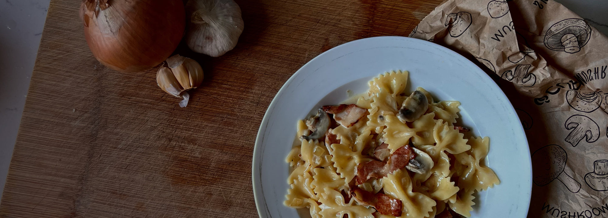 Easy camp recipe: Creamy bacon & mushroom pasta