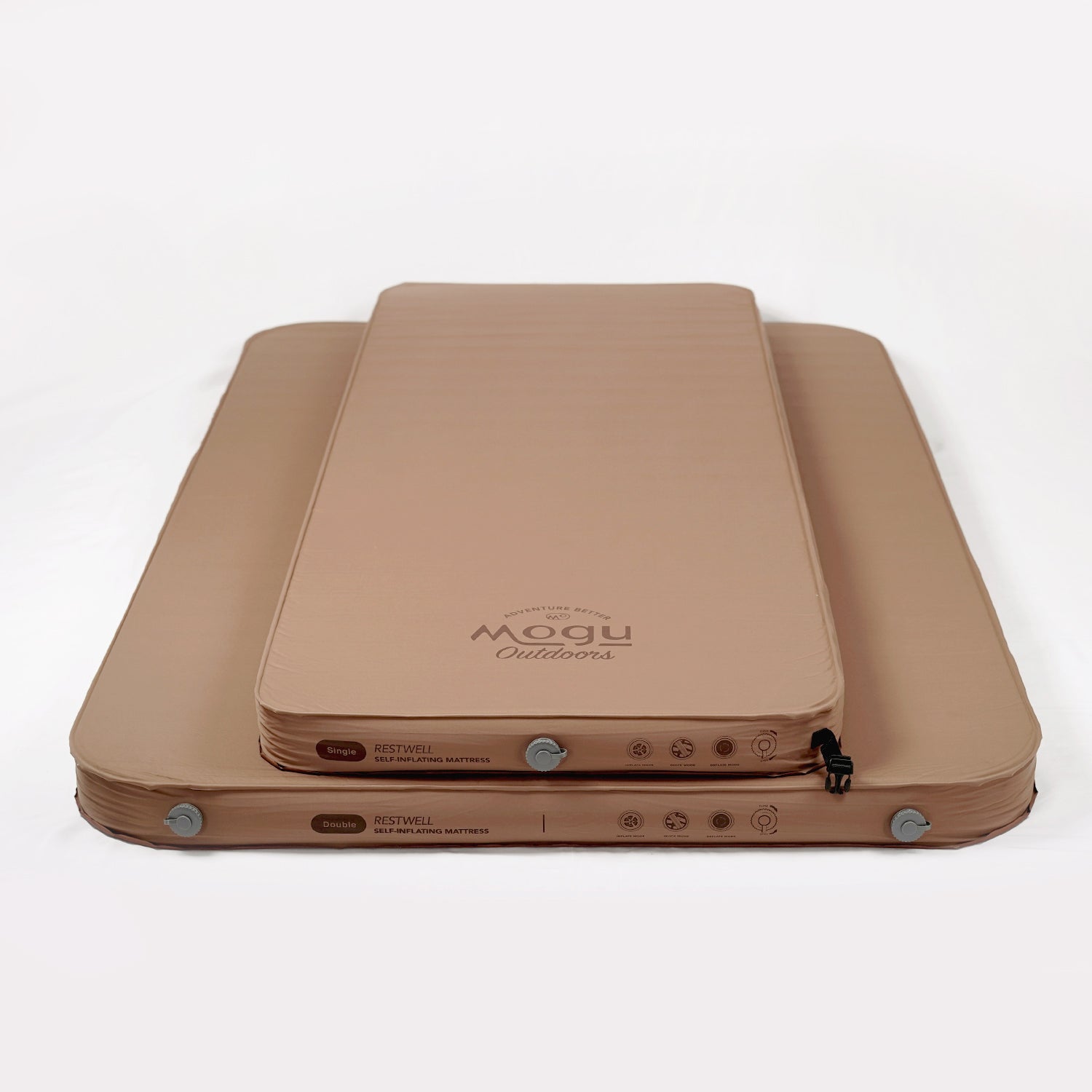 マットレス Mogu Self-Inflating Camp Mattress Single - Ultimate Comfort - Restwell